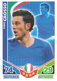 Fabio Grosso Italy 2010 World Cup Match Attax #133